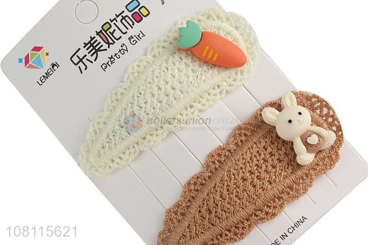 Yiwu market winter knitted cartoon hairpins hair accessories