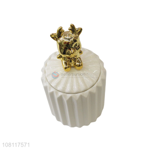 China wholesale cute ceramic animal trinket <em>case</em> <em>jewelry</em> <em>box</em>