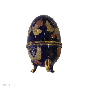 Recent design ceramic <em>jewelry</em> <em>box</em> egg shape trinket <em>case</em> holer