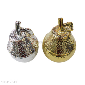 New arrival ceramic pear <em>jewelry</em> <em>box</em> fruit shape trinket <em>case</em>