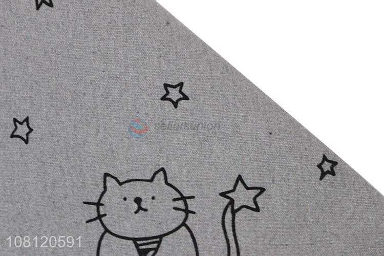 Good quality cartoon cat printed canvas shopping bag tote bag handbag