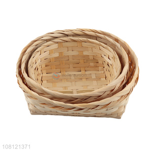 Factory price handmade bamboo woven flower basket