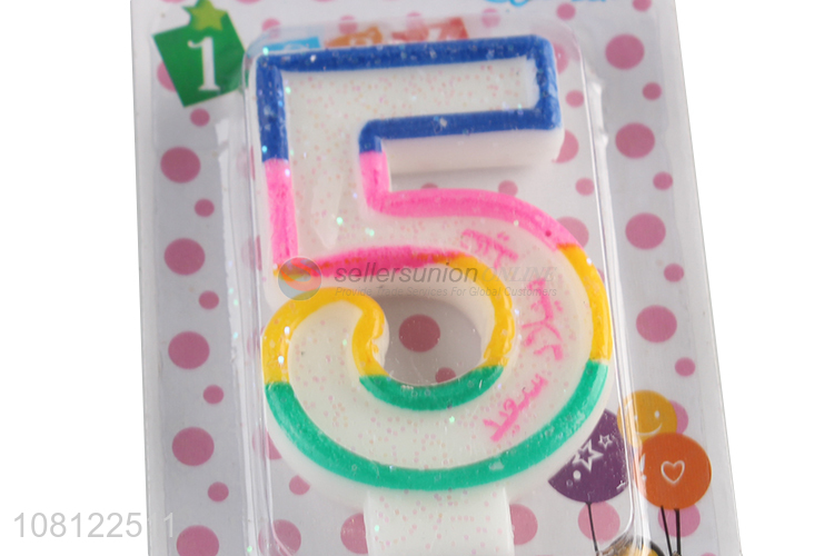 Factory wholesale cute design party cake number candles