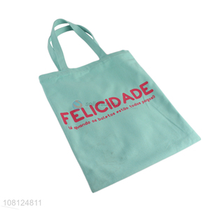 Custom logo polyester cotton handbag casual tote bag shopping bag