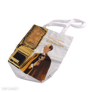 High quality 100% cotton tote bag handbag fashionable shopping bag