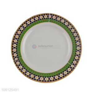 Good quality delicate pattern shallow ceramic serving plate