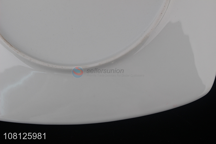 Hot selling square blank ceramic dessert serving plates