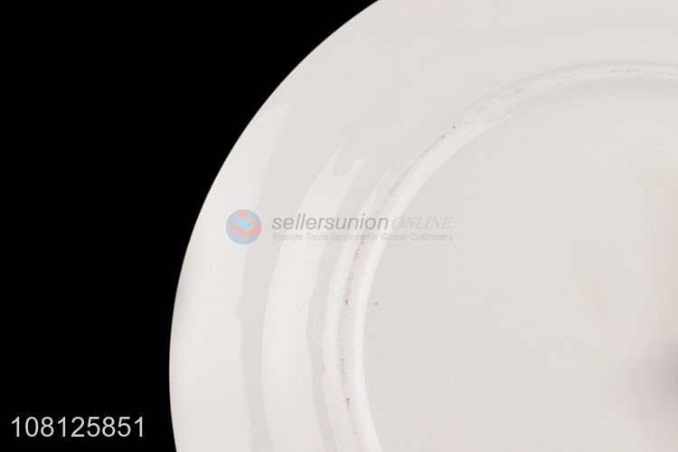 Hot selling floral pattern ceramic plate salad pasta plate