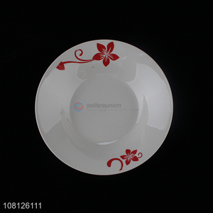 Wholesale flower ceramic serving plate for home restaurant