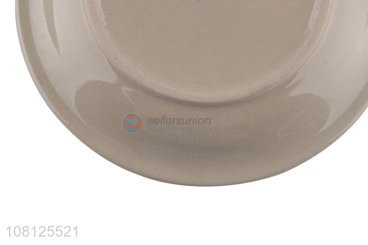 Wholesale large round ceramic plate enameled serving plate