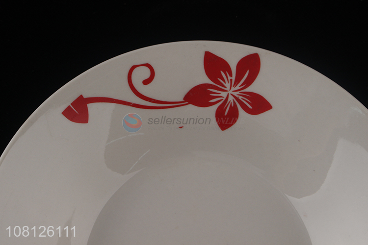 Wholesale flower ceramic serving plate for home restaurant