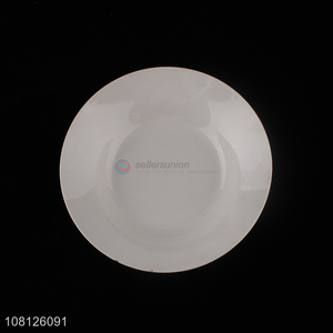 Online wholesale round ceramic plate porcelain dining plate