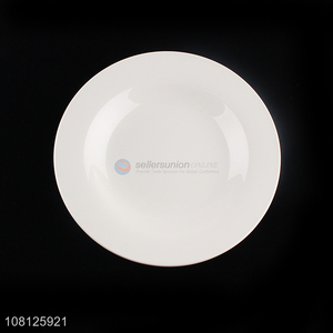 High quality large round ceramic plates for pasta steak