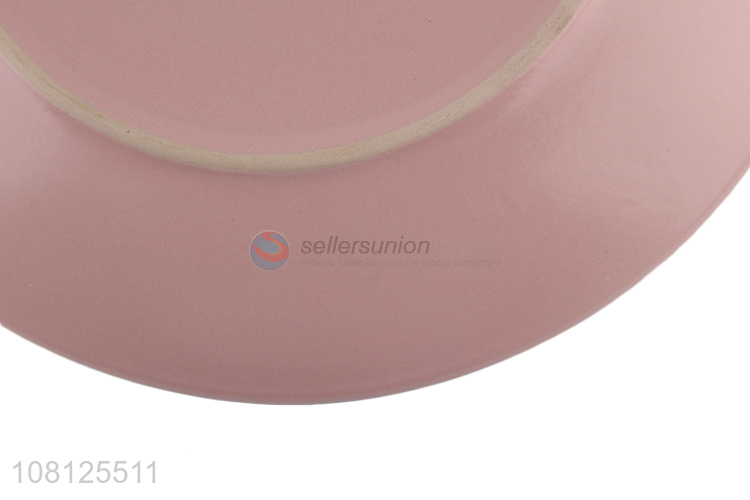 Low price large shallow ceramic serving plate dinnerware