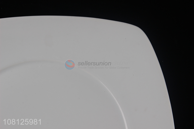 Hot selling square blank ceramic dessert serving plates