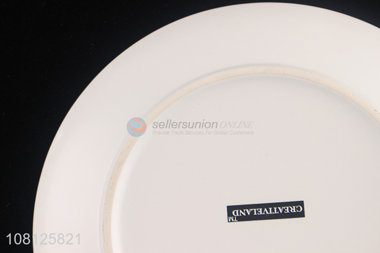 Factory supply blank ceramic snack plate porcelain plates