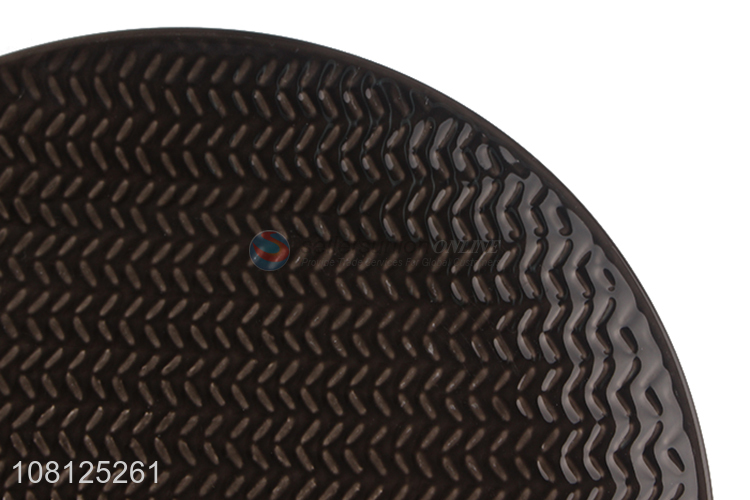 New design large embossed ceramic platter serving plates