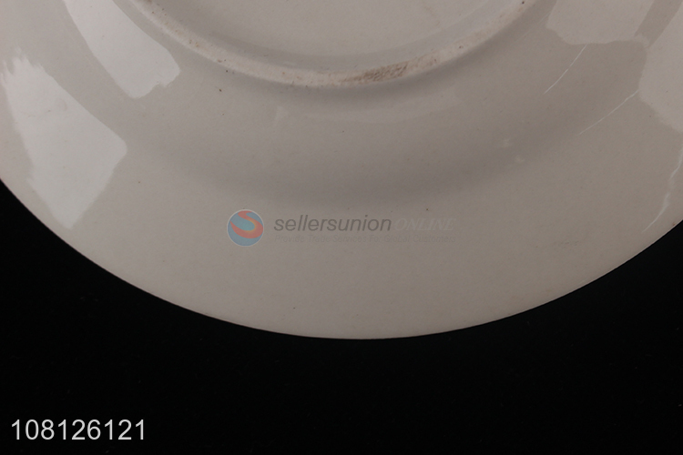 China supplier flower ceramic plate porcelain fruit plate