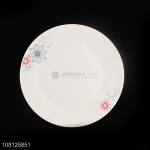 Hot selling floral pattern ceramic plate salad pasta plate
