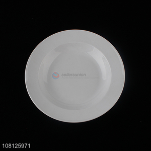 China supplier round ceramic serving plates snack plate