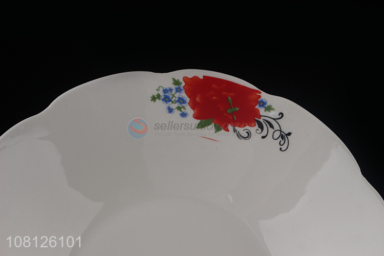 Hot sale flower ceramic plates porcelain serving dishes