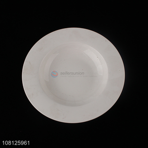 Top product large shallow ceramic plate for family use