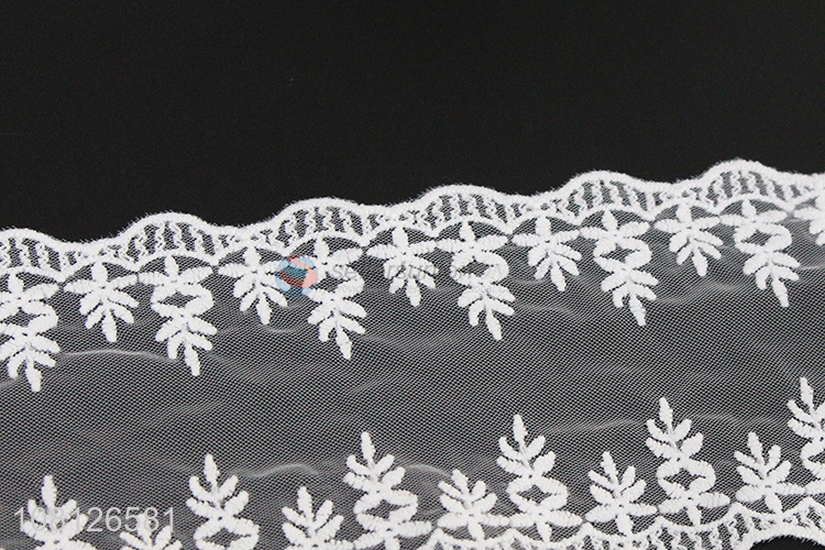 Factory direct sale polyester embroidery lace trim