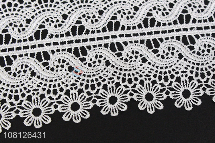 Cheap price handmade wedding dress embroidery lace trim