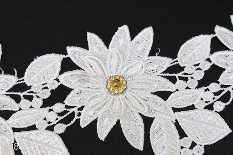 Most popular white polyester soft touch lace trim for decoration