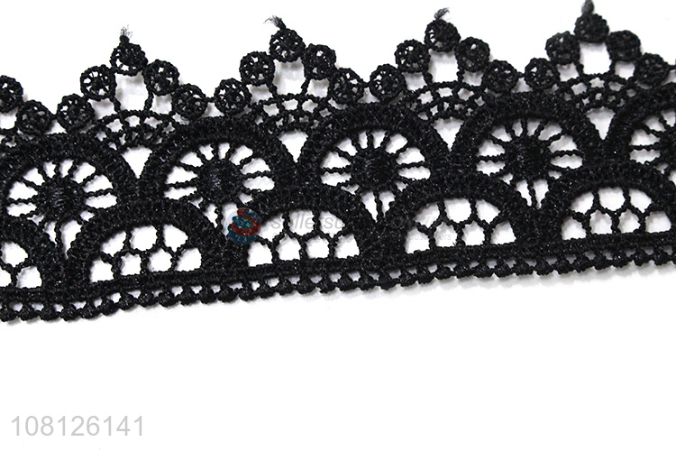 Hot sale durable black lace for clothing decoration