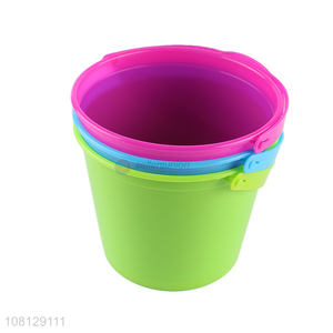 Good quality small plastic sand bucket outdoor beach sand toy
