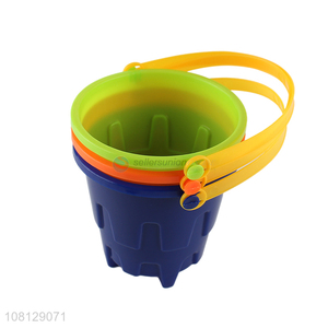Wholesale 5inch plastic castle bucket sand bucket sand toys