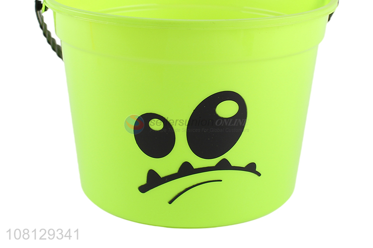 Hot sale Halloween pumpkin bucket funny plastic candy bucket