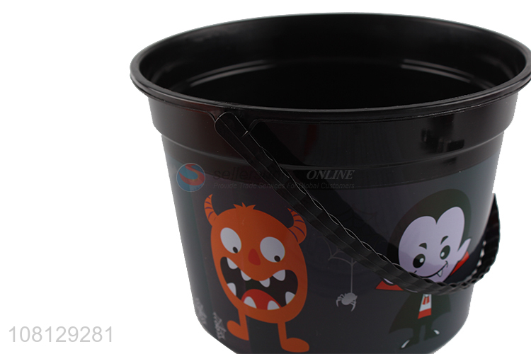 New design cartoon monster printed Halloween candy buckets