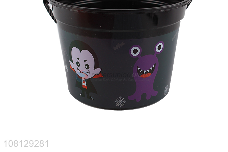 New design cartoon monster printed Halloween candy buckets