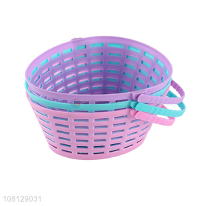 Wholesale multicolor plastic storage basket Easter eggs basket