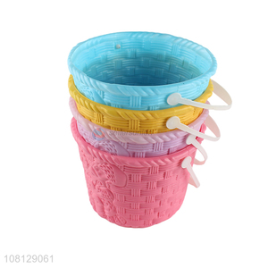 New arrival plastic Easter bunny bucket candy bucket wholesale