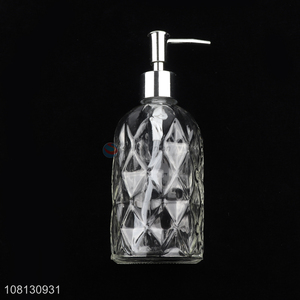 Best selling vacuum glass bottle press lotion bottle