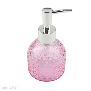 Online wholesale pink creative press lotion bottle for bath