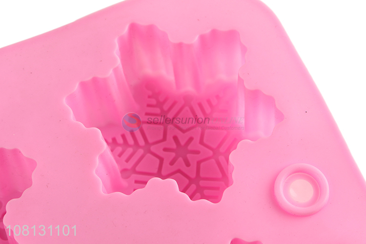 Good wholesale price pink creative snowflake cake mold