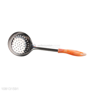 Good Price Stainless Steel Slotted Ladle Kitchen Spoon Strainer