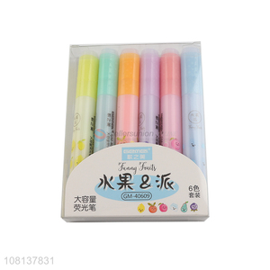 China products 6colors durable highlighter pens for sale