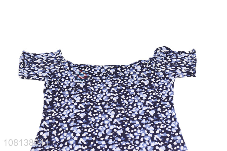Top Quality Ladies Floral Dress Comfortable Dress For Summer