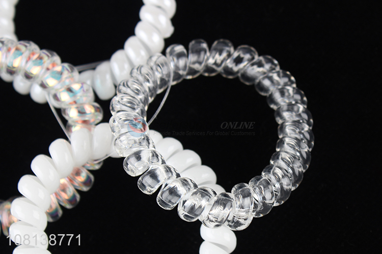 Good quality telephone wire hair ties ponytail hair coils