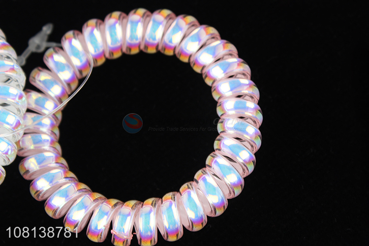 Best selling metallic coil hair bands hair accessories