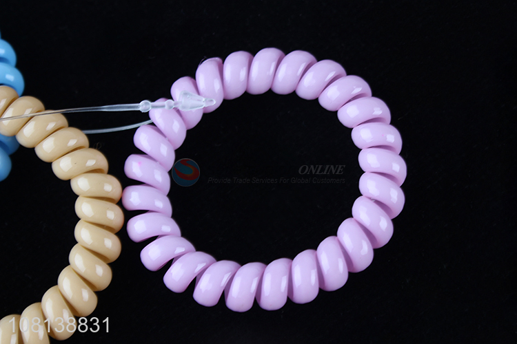Hot selling bright color coil hair bands hair accessories