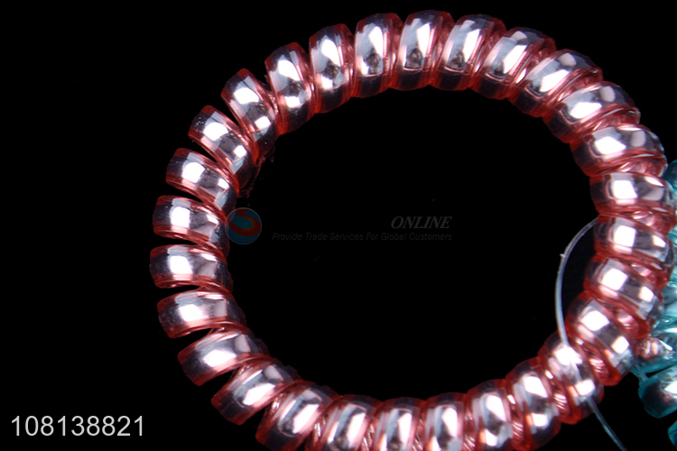 China supplier telephone cord hair ties coin hair bands