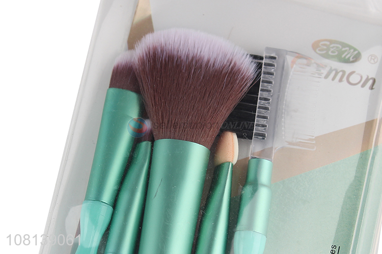High quality green makeup brushes ladies makeup tools