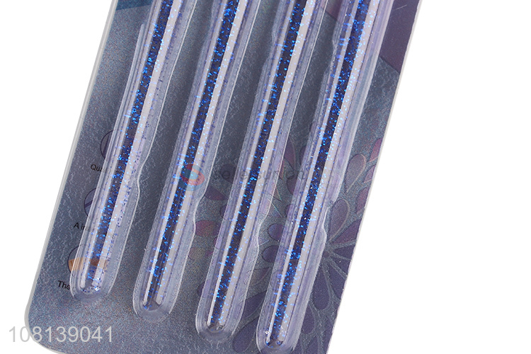 Yiwu supplier blue eyeshadow brush plastic makeup brush set