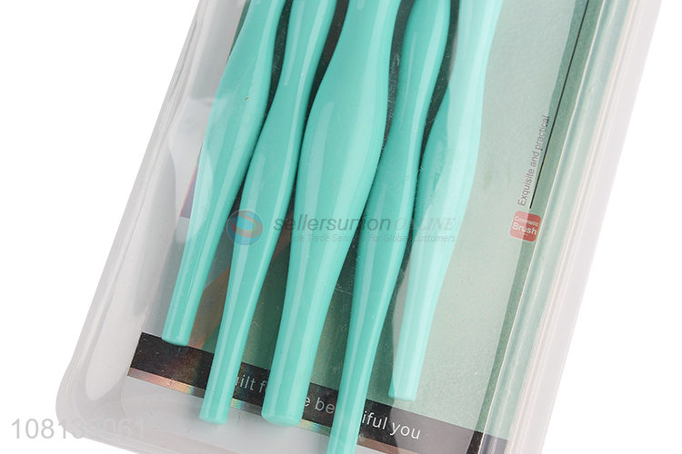 High quality green makeup brushes ladies makeup tools